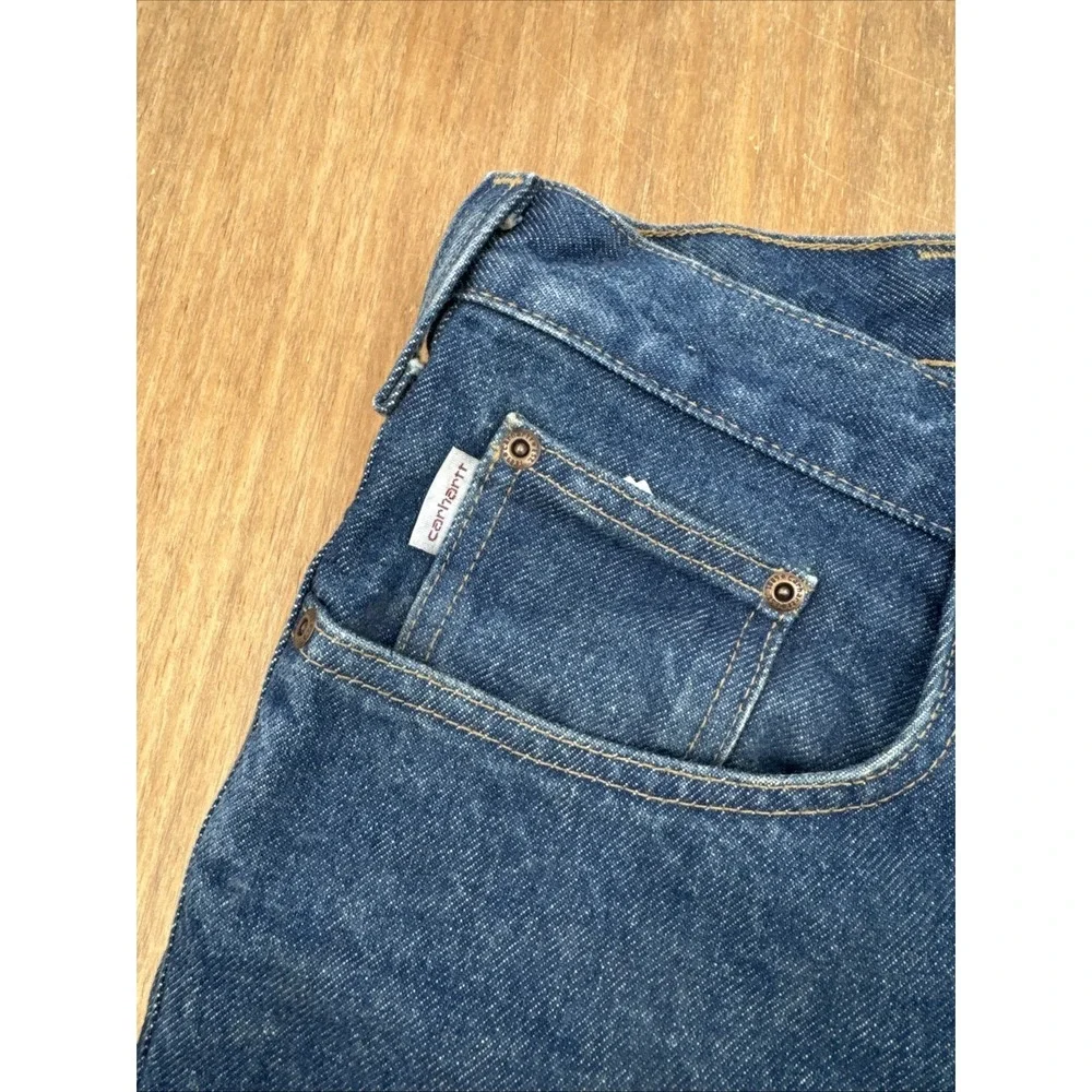 Carhartt B480 DVB Traditional Fit Blue Denim‎ Jeans Mens 38x34 Workwear Grunge
